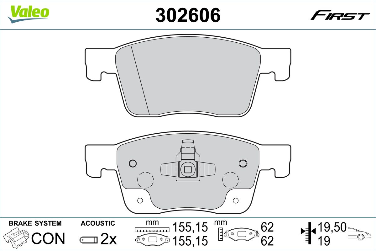 VALEO Fékbetét, mind 302606_VALEO